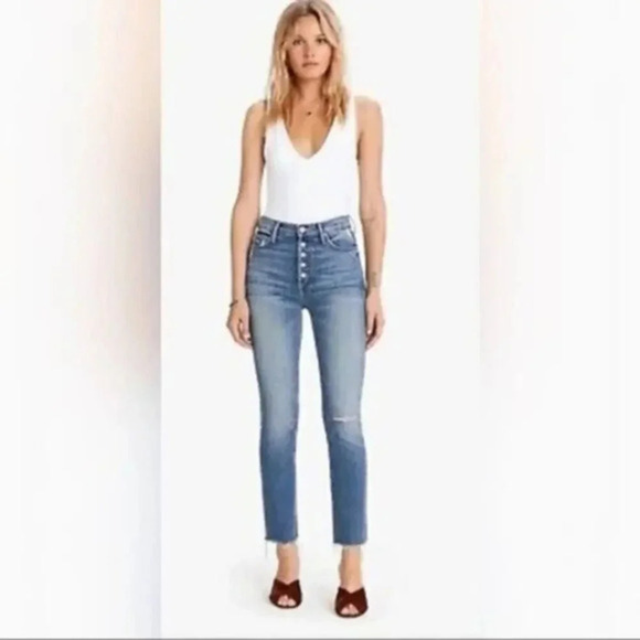 Mother Denim Pixie Dazzler Ankle Fray Love Pops B903 NWOT - Picture 1 of 6